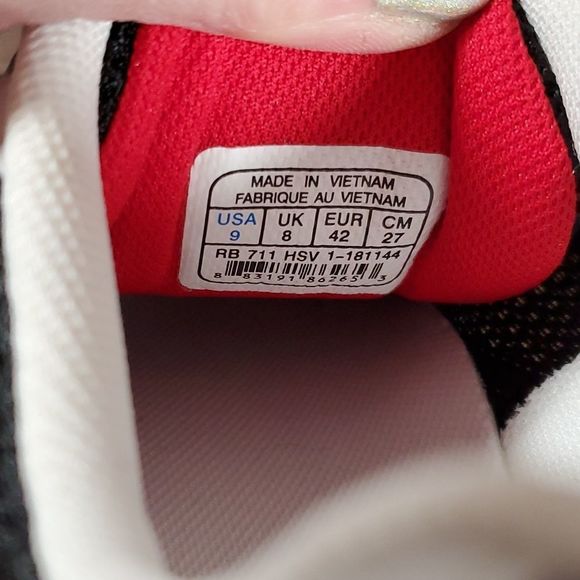 Men's Reebok Athletic Shoes Sneakers White Black Red RB 711 HSV 1-181144 Size 9 - Picture 6 of 6